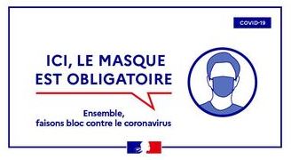 Nouvel arrêté d’obligation du port du masque en Charente-Maritime (jusqu’au 19 janvier 2022).