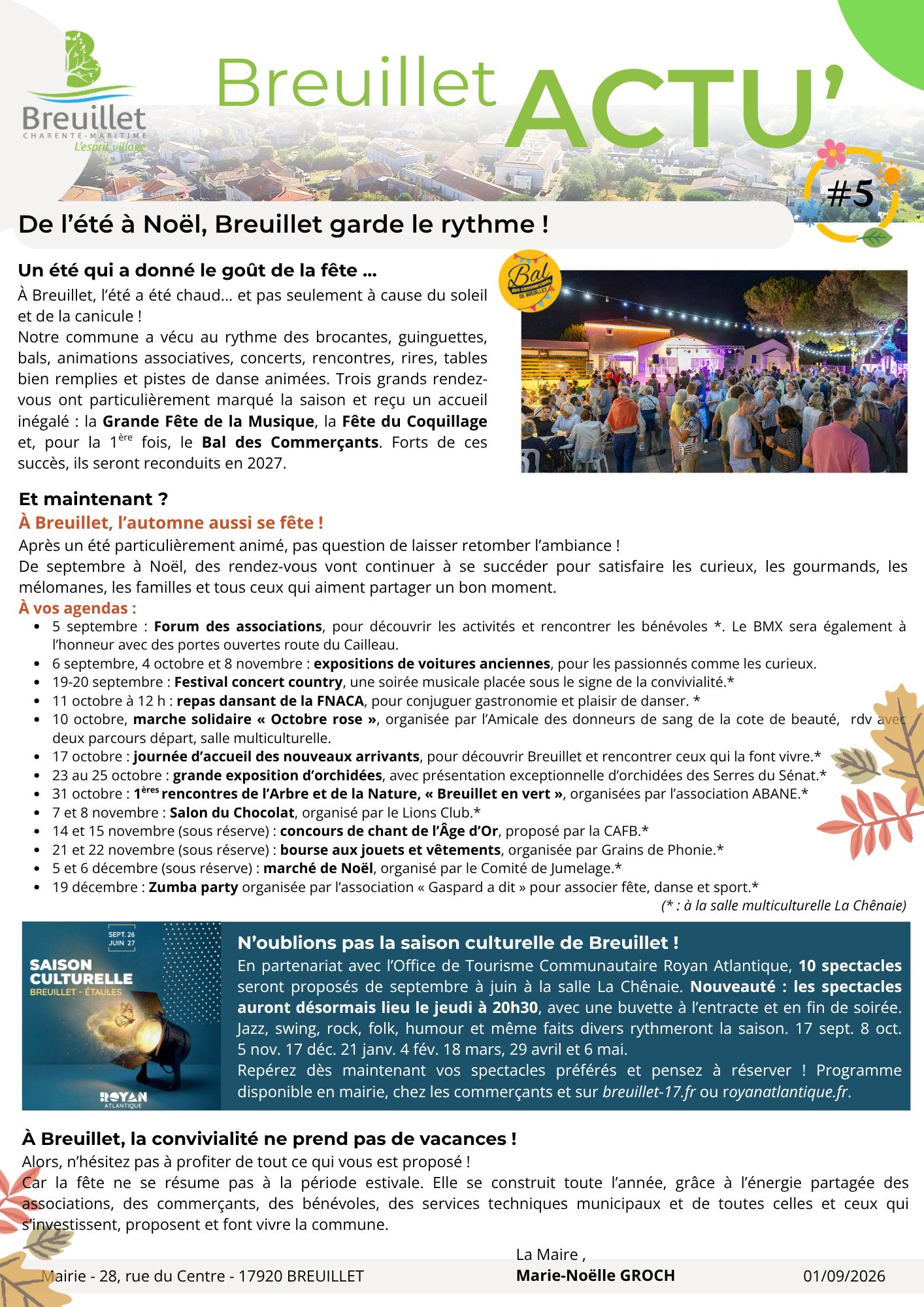 Lettre d&rsquo;information Breuillet ACTU&rsquo; # 5